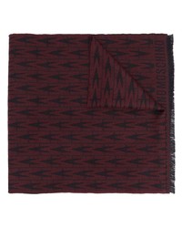 dunkelroter bedruckter Schal von Moschino