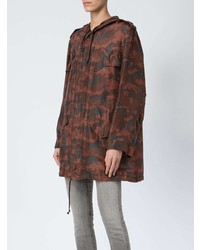 dunkelroter Camouflage Parka von Faith Connexion