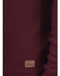dunkelroter Henley-Pullover von Redefined Rebel