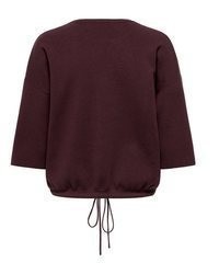 dunkelroter Kurzarmpullover von Only