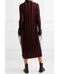 dunkelroter lange Strickjacke von McQ Alexander McQueen