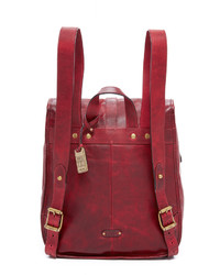 dunkelroter Leder Rucksack von Frye