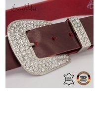 dunkelroter Ledergürtel von AnnaMatoni