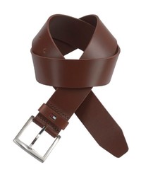dunkelroter Ledergürtel von Tommy Hilfiger