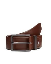 dunkelroter Ledergürtel von Tommy Hilfiger