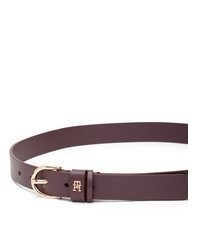 dunkelroter Ledergürtel von Tommy Hilfiger