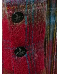 dunkelroter Mantel mit Schottenmuster von Vivienne Westwood Vintage