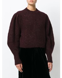 dunkelroter Oversize Pullover von Isabel Marant