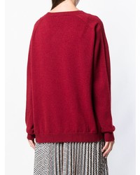 dunkelroter Oversize Pullover von P.A.R.O.S.H.