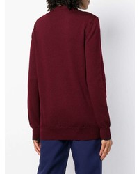 dunkelroter Oversize Pullover von Marni
