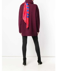 dunkelroter Oversize Pullover von Balenciaga