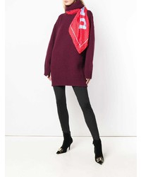 dunkelroter Oversize Pullover von Balenciaga