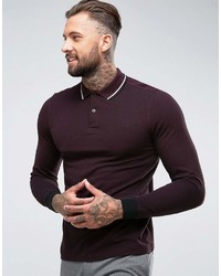 dunkelroter Polo Pullover von Fred Perry