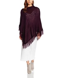 dunkelroter Poncho von Broadway Fashion