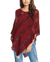 dunkelroter Poncho von Only