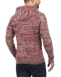 dunkelroter Pullover mit einem Kapuze von BLEND