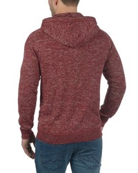 dunkelroter Pullover mit einem Kapuze von BLEND