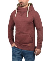 dunkelroter Pullover mit einem Kapuze von BLEND