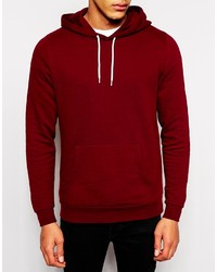 dunkelroter Pullover mit einem Kapuze von Asos