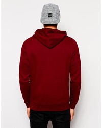 dunkelroter Pullover mit einem Kapuze von Asos