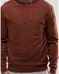 dunkelroter Pullover mit einem Kapuze von Asos