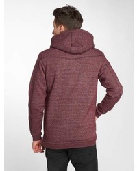 dunkelroter Pullover mit einem Kapuze von Just Rhyse