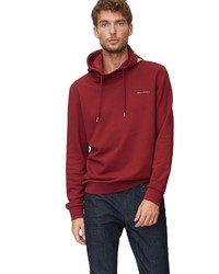 dunkelroter Pullover mit einem Kapuze von Marc O'Polo