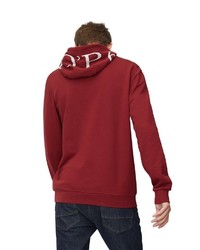 dunkelroter Pullover mit einem Kapuze von Marc O'Polo