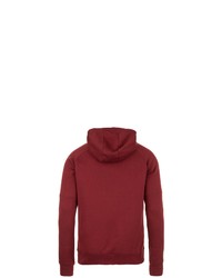 dunkelroter Pullover mit einem Kapuze von Nike