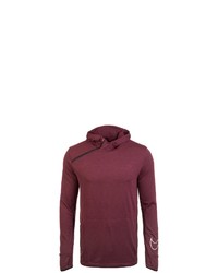 dunkelroter Pullover mit einem Kapuze von Nike