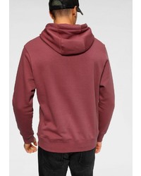 dunkelroter Pullover mit einem Kapuze von Nike Sportswear