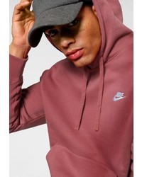 dunkelroter Pullover mit einem Kapuze von Nike Sportswear