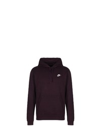 dunkelroter Pullover mit einem Kapuze von Nike Sportswear