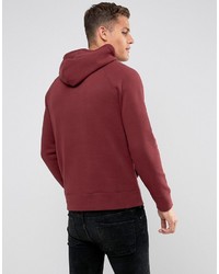 dunkelroter Pullover mit einem Kapuze von Hollister