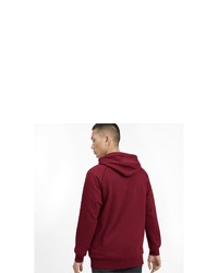 dunkelroter Pullover mit einem Kapuze von Puma