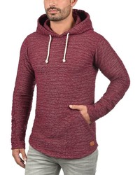 dunkelroter Pullover mit einem Kapuze von Redefined Rebel