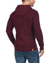 dunkelroter Pullover mit einem Kapuze von Redefined Rebel