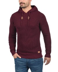 dunkelroter Pullover mit einem Kapuze von Redefined Rebel