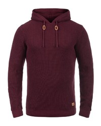 dunkelroter Pullover mit einem Kapuze von Redefined Rebel