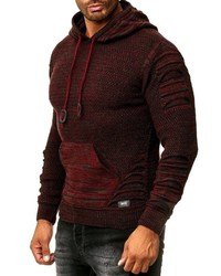 dunkelroter Pullover mit einem Kapuze von RUSTY NEAL