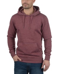 dunkelroter Pullover mit einem Kapuze von Solid