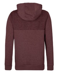 dunkelroter Pullover mit einem Kapuze von Sublevel