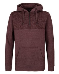 dunkelroter Pullover mit einem Kapuze von Sublevel