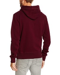 dunkelroter Pullover mit einem Kapuze von Superdry