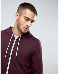 dunkelroter Pullover mit einem Kapuze von New Look