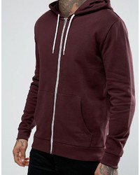 dunkelroter Pullover mit einem Kapuze von Asos