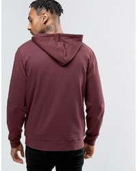 dunkelroter Pullover mit einem Kapuze von Asos