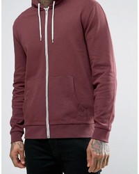 dunkelroter Pullover mit einem Kapuze von Asos