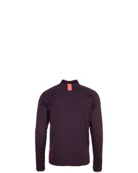 dunkelroter Pullover mit einem Reißverschluss am Kragen von Nike