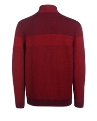 dunkelroter Pullover mit einem Reißverschluß von Bernd Berger